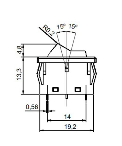 Imagem de Chave Tecla Margirius Unipolar 13123 6Amp - c/membrana