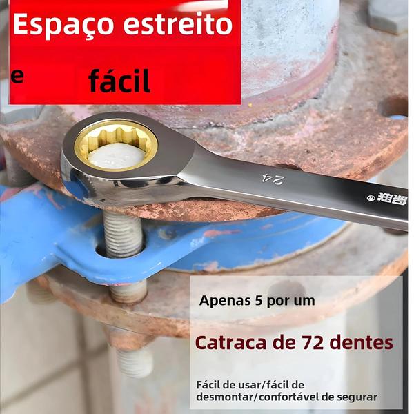 Imagem de Chave Torx Ajustável 6-30mm - Chave de Catraca com Torque Universal para Bicicleta e Motocicleta