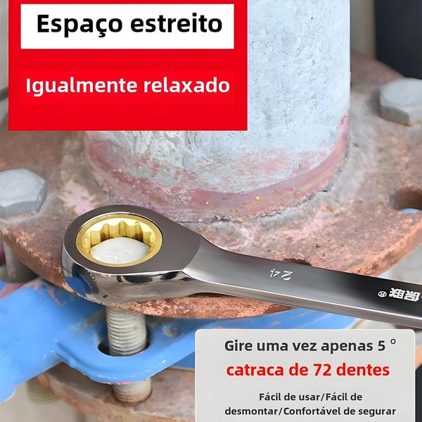 Imagem de Chave Torx Ajustável 6-32mm - Chave de Catraca com Torque Universal para Bicicleta e Motocicleta