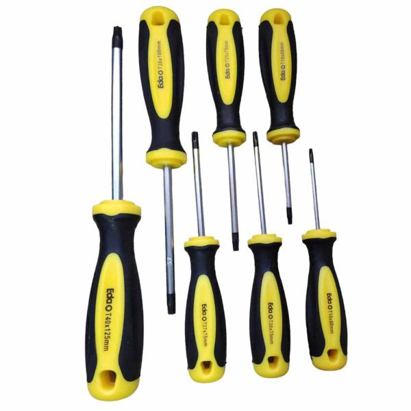 Imagem de Chave Torx Tipo Fenda Jogo com 7 pcs S2 T10 - T40 Reforçada