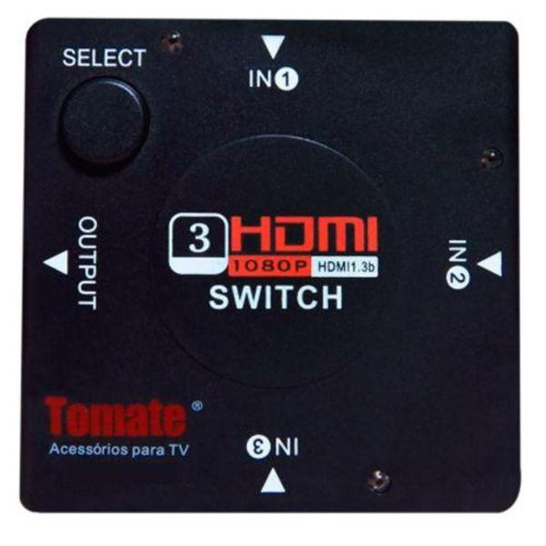 Imagem de Chaveador Comutador HDMI 3X1 Switch 4K 3D UHD Full HD - Tomate