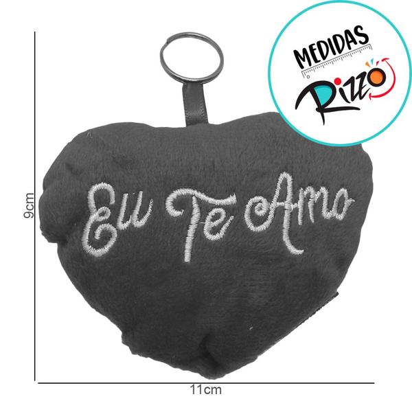 Imagem de Chaveiro Almofada Coração - Eu Te Amo - 10,5x8,5cm - 1 unidade - Rizzo