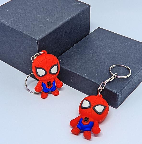 Imagem de Chaveiro com Pingente Mini Boneco 3D emborrachado Super Heróis Homem Aranha Stitch Chaveiros Presente Meninos/Meninas