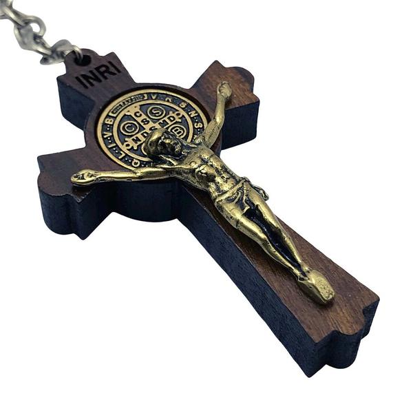Chaveiro Crucifixo Bizantino Medalha de São Bento 7 cm - FORNECEDOR 9 Imagem de Chaveiro Crucifixo Bizantino Medalha de São Bento 7 cm