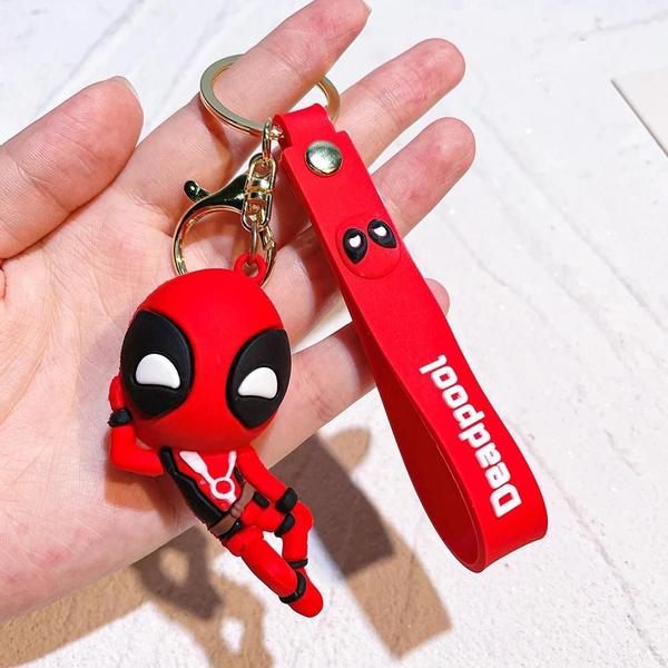 Imagem de Chaveiro de Anime Deadpool Q Version - Boneca de Colecionador para Mochila e Bolsa