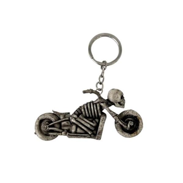 Chaveiro de Caveira Motoqueiro Esqueleto Skull - Artesanal Imagem de Chaveiro de Caveira Motoqueiro Esqueleto Skull
