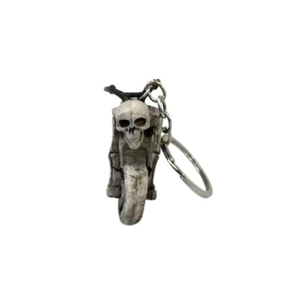 Chaveiro de Caveira Motoqueiro Esqueleto Skull - Artesanal Imagem de Chaveiro de Caveira Motoqueiro Esqueleto Skull