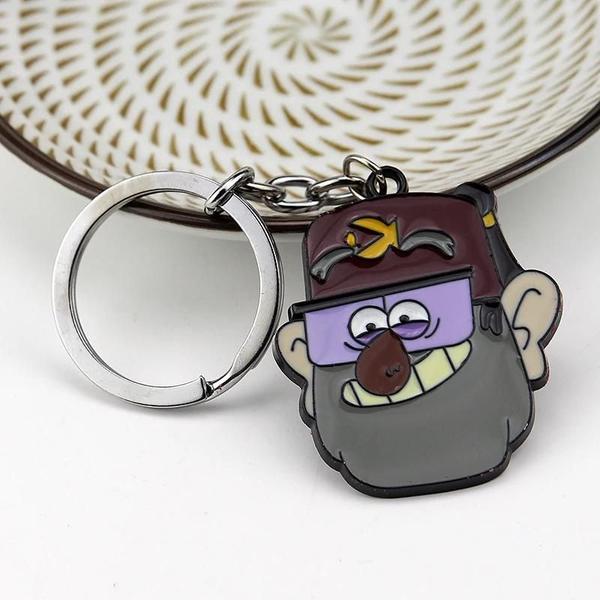 Imagem de Chaveiro de Metal Esmaltado Gravity Falls - Stanley, Dipper, Mabel e Diário Zodiacal