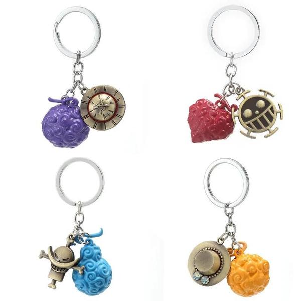 Chaveiro de Metal One Piece - Luffy, Ace e Law - Frutas do Diabo - Presente Imagem de Chaveiro de Metal One Piece - Luffy, Ace e Law - Frutas do Diabo - Presente