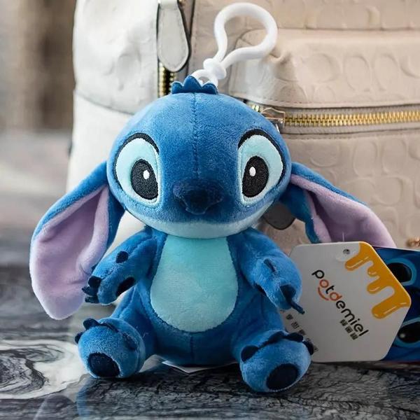 Chaveiro de Pelúcia Stitch e Lotso da Disney - Enfeite de Bolsa Imagem de Chaveiro de Pelúcia Stitch e Lotso da Disney - Enfeite de Bolsa