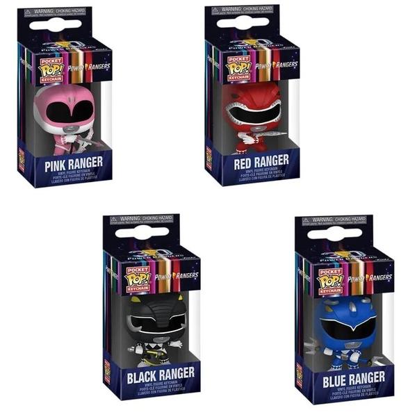 Imagem de Chaveiro de Vinil Kpop Power Rangers - Figura de Ação Pocket Pop Vermelho e Preto