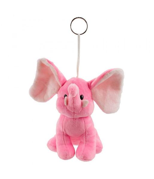 Imagem de Chaveiro Elefante Rosa 15cm - Pelúcia