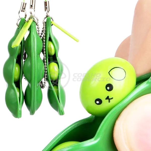 Imagem de Chaveiro Ervilha Fidget Toy Brinquedo Anti Stress de Apertar do TikTok Silicone Sensorial Relaxa