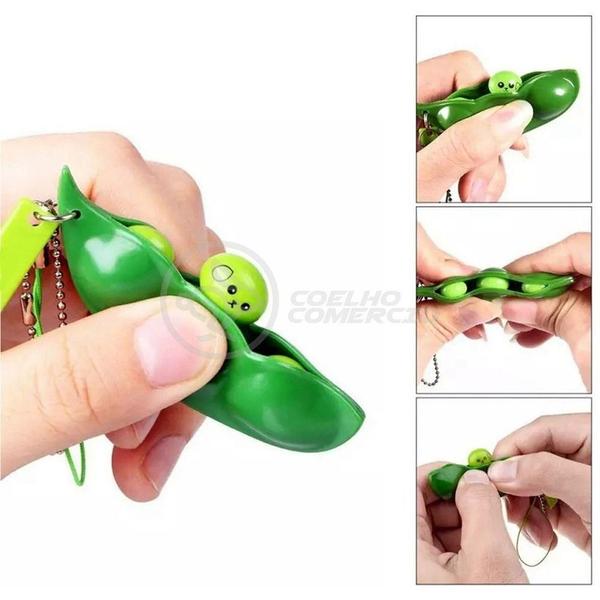 Imagem de Chaveiro Ervilha Fidget Toy Brinquedo Anti StressVerde