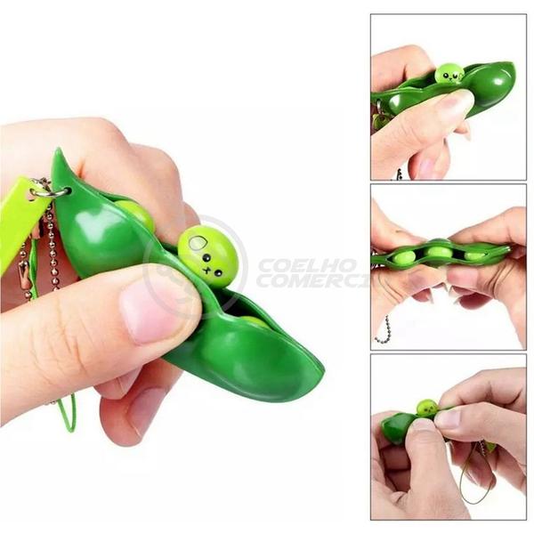 Chaveiro Ervilha Fidget Toy Brinquedo Apertar TikTok Silicone Relaxa Presente Dia Dos Namorados - Smart Tech Imagem de Chaveiro Ervilha Fidget Toy Brinquedo Apertar TikTok Silicone Relaxa Presente Dia Dos Namorados