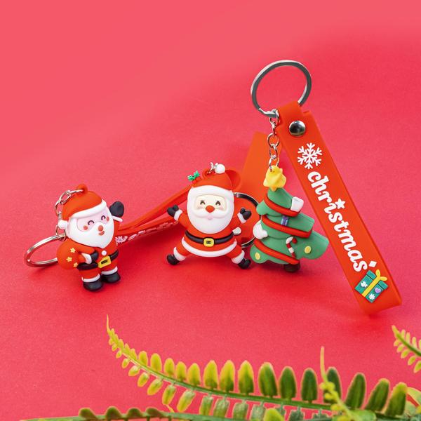 Chaveiro Fofo Personalizado Natalino Papai Noel 3D Argola - Hxt Imagem de Chaveiro Fofo Personalizado Natalino Papai Noel 3D Argola