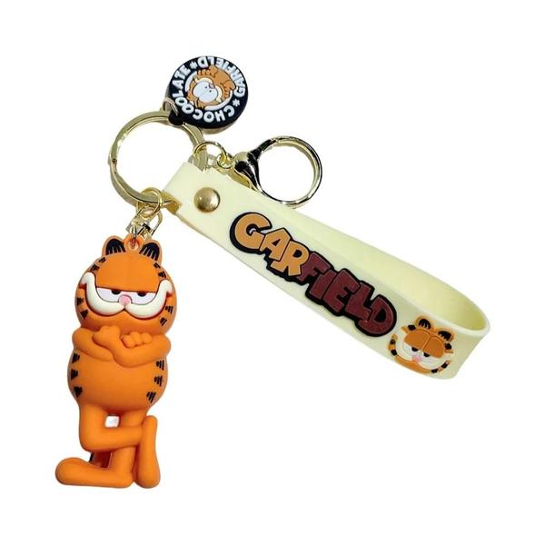 Imagem de Chaveiro Garfield Cartoon Anime - Pingente Fofo para Mochila - Presente para Meninos e Meninas