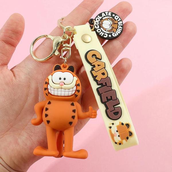 Imagem de Chaveiro Garfield Cartoon Anime - Pingente Fofo para Mochila - Presente para Meninos e Meninas