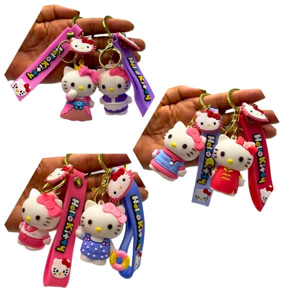 Imagem de Chaveiro Hello Kitty Kawaii Emborrachado Pingente 8cm