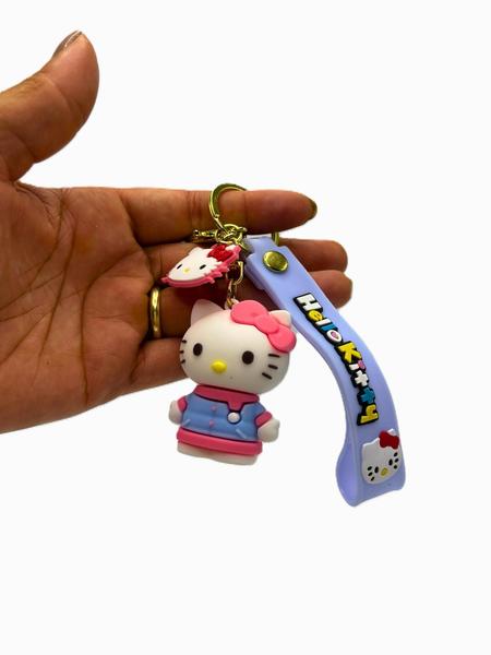 Imagem de Chaveiro Hello Kitty Kawaii Emborrachado Pingente 8cm