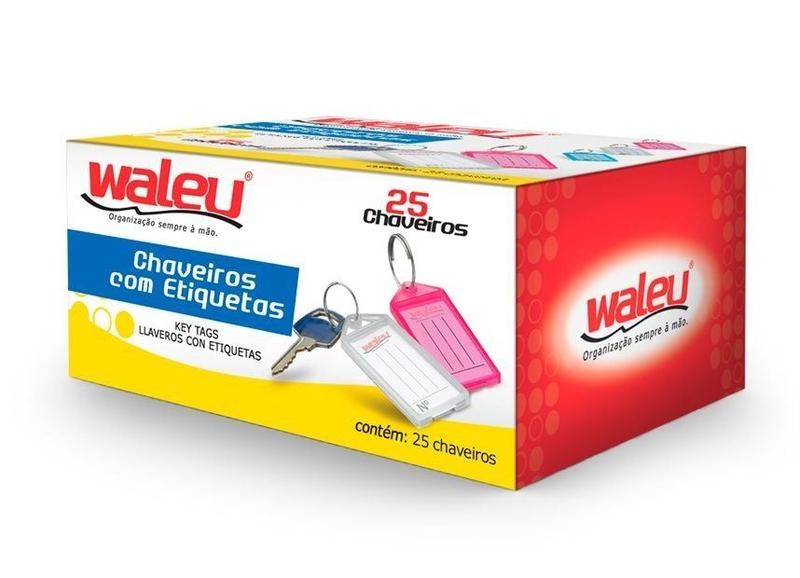 Chaveiro Identificador de Chaves Caixa c/ 25 Unidad - Waleu Imagem de Chaveiro Identificador de Chaves Caixa c/ 25 Unidad