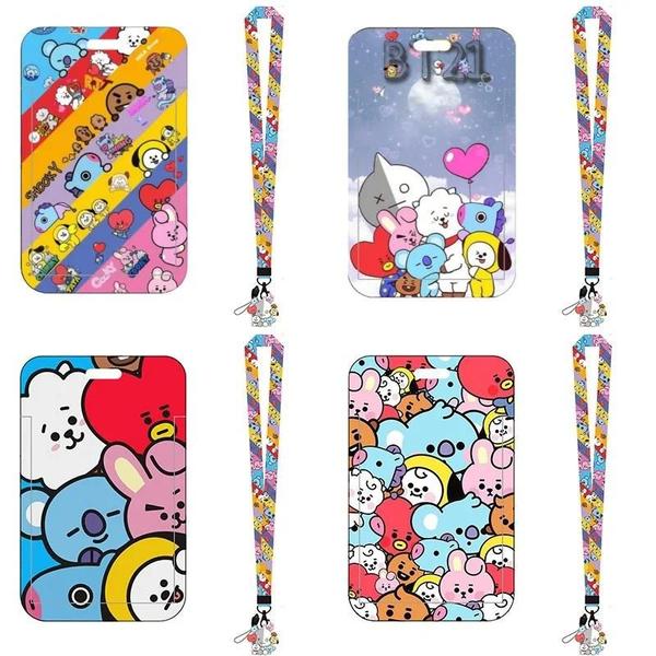 Imagem de Chaveiro Kawaii BT21 Cooky - Porta Cartão e ID com Capa Protetora Anti-Perda