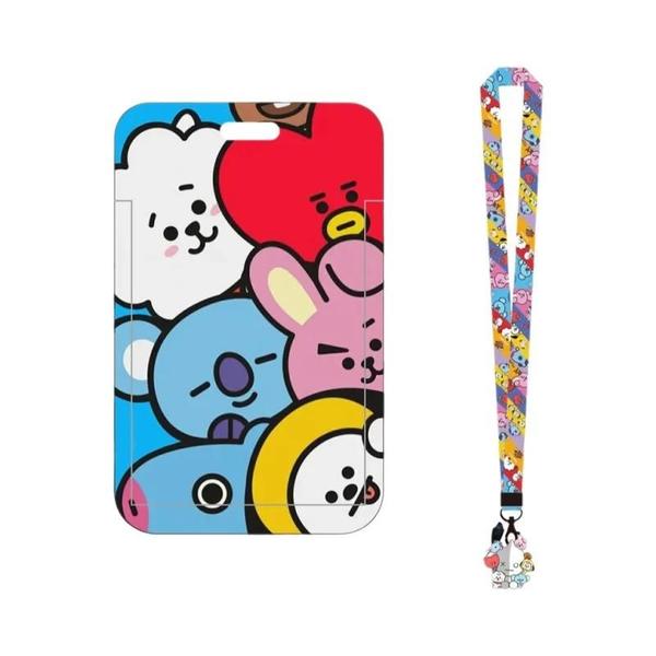 Imagem de Chaveiro Kawaii BT21 Cooky - Porta Cartão e ID com Capa Protetora Anti-Perda