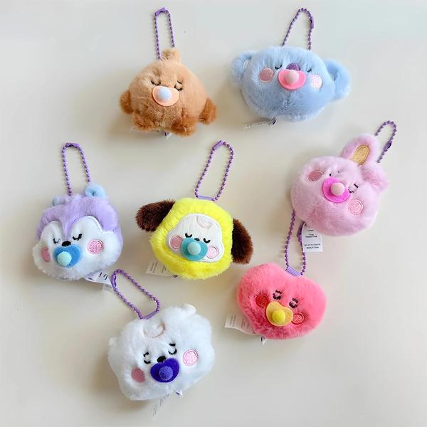 Imagem de Chaveiro Kawaii Bt21 de Pelúcia 8cm - Mini Pingente para Bolsa - Presente Anime