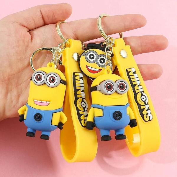 Imagem de Chaveiro Kawaii Minions de Silicone - Brinquedo, Modelo e Pingente para Cosplay