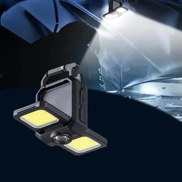 Imagem de Chaveiro LED Portátil De Alto Lúmens Luz De Trabalho 5 Modos Recarregável COB Luz Para Camping