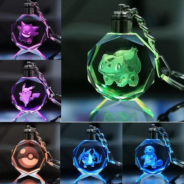 Imagem de Chaveiro Luminoso LED Pokémon - Pikachu, Charmander, Psyduck, Snorlax e Squirtle