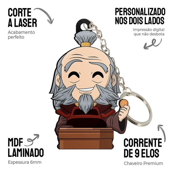 Imagem de Chaveiro MDF Estilo Pocket Pop Avatar - Iroh