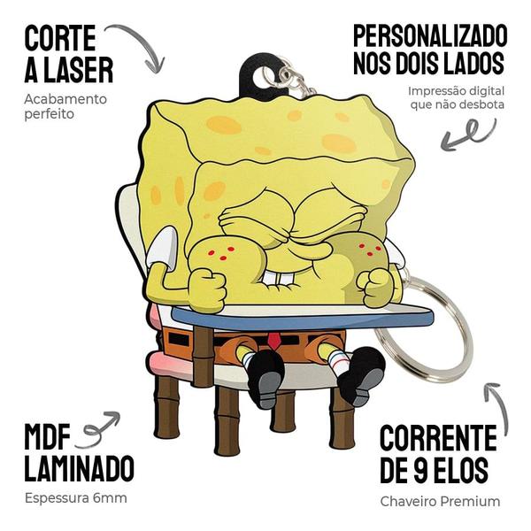 Imagem de Chaveiro MDF Estilo Pocket Pop Bob Esponja - Bob Esponja