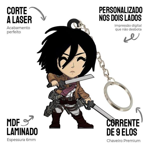 Imagem de Chaveiro MDF Mikasa Attack on Titan