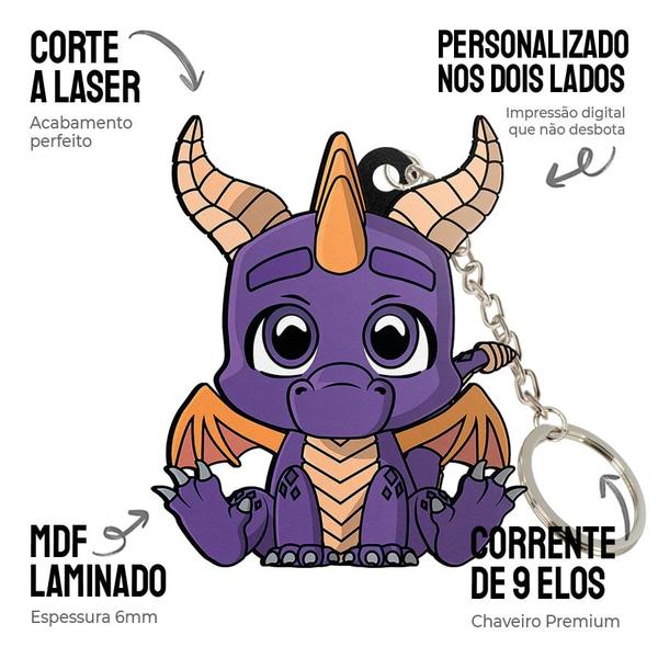 Imagem de Chaveiro MDF Spyro Sad