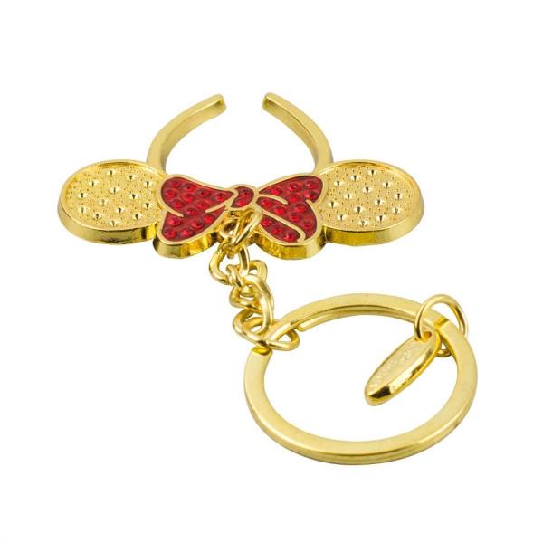 Imagem de Chaveiro Metal Tiara Laço Dourado Minnie 5cm - Disney