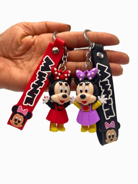 Imagem de Chaveiro Minnie 3D Disney Emborrachado Pingente Variado 8cm