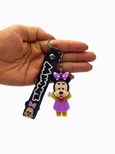 Imagem de Chaveiro Minnie 3D Disney Emborrachado Pingente Variado 8cm