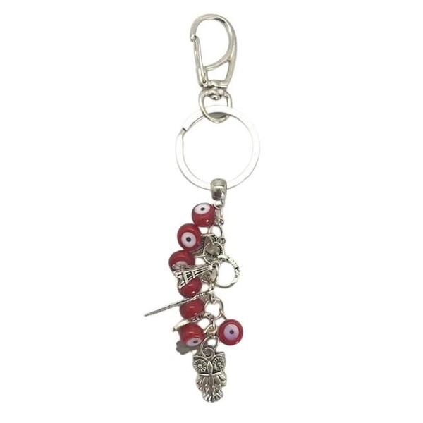 Chaveiro Olho Grego 12 Cm Murano Cacho Vermelho - Lua Mística - 100% Original - Loja Oficial Imagem de Chaveiro Olho Grego 12 Cm Murano Cacho Vermelho