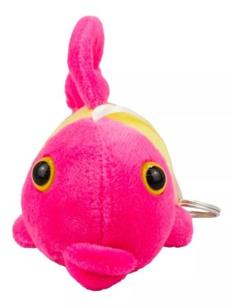 Imagem de Chaveiro Peixe Pink Amarelo 15cm - Pelúcia