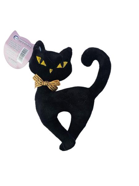 Imagem de Chaveiro Pelúcia Gato Preto 17cm Acessório Bolsa Mochila