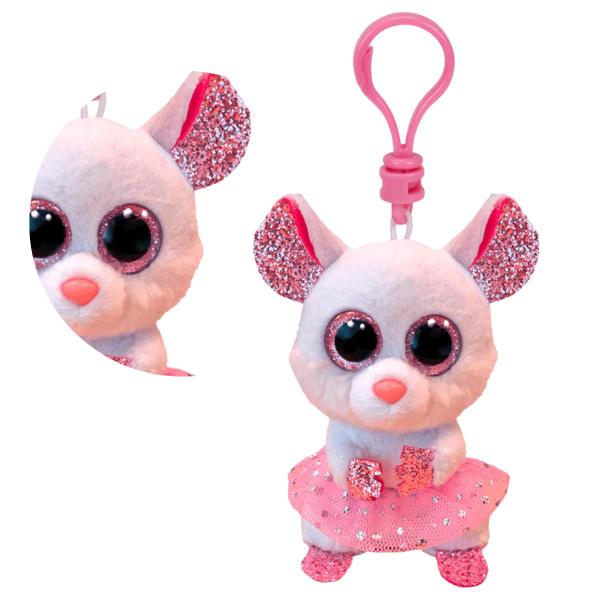 Chaveiro Pelúcia Ty Beanie Boos Ratinha Nina Toyng Imagem de Chaveiro Pelúcia Ty Beanie Boos Ratinha Nina Toyng