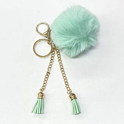 Imagem de Chaveiro Pompom Com 2 Bolas 8cm Decoração Pingente