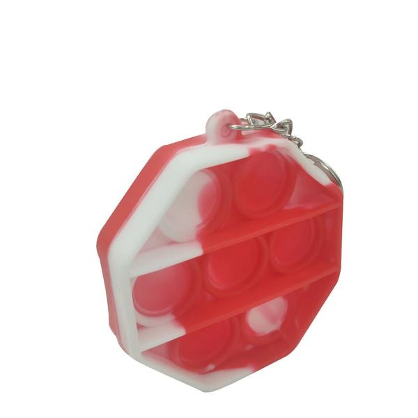 Imagem de Chaveiro Pop it Anti estresse Octagonal Relaxamento Ansiedade Fidget Sensorial