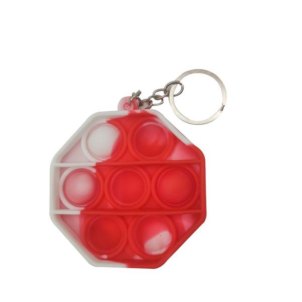 Imagem de Chaveiro Pop it Anti estresse Octagonal Relaxamento Ansiedade Fidget Sensorial