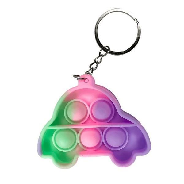 Imagem de Chaveiro Pop It Fidget Toy Brinquedo De Apertar Unicórnio Mochila - Mania Home