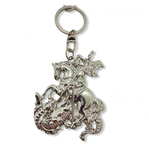 Chaveiro São Jorge Grande Metal 16 Cm - Abertura De Caminhos - Bialluz Presentes Imagem de Chaveiro São Jorge Grande Metal 16 Cm - Abertura De Caminhos