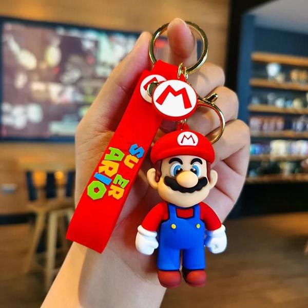 Imagem de Chaveiro Super Mario Bros - Conjunto com 10 Figuras de Ação em PVC