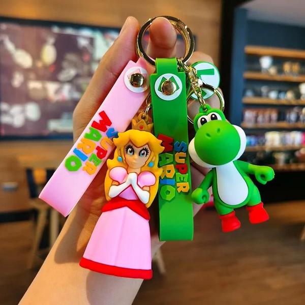 Imagem de Chaveiro Super Mario Bros - Conjunto com 10 Figuras de Ação em PVC