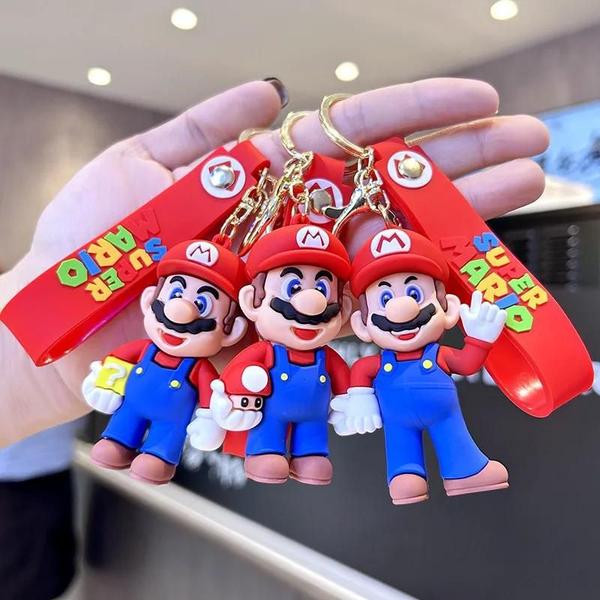 Imagem de Chaveiro Super Mario Cartoon - Figura de Ação Fofa para Mochila e Carro - Novo 2024